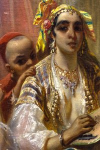 Frauen von Algier, Innenhof von Pierre François Eugène (after) Giraud