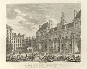 Angriff auf das Pariser Rathaus von Pierre Gabriel Berthault