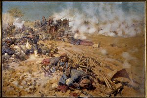 Krieg von 1870: „Feuerlinie in der Schlacht von Rezonville am 16. August 1870“ (Pierre Georges Jeanniot)