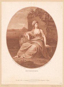 Antike weibliche Figur in Vulkanlandschaft