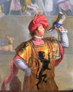 Szene eines Turniers im vierzehnten Jahrhundert, Detail (Herold)