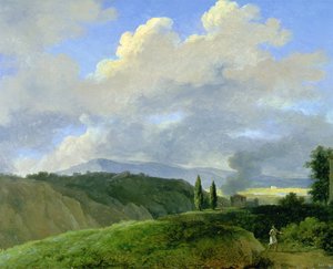 Gebirgige Landschaft mit Figuren