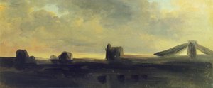 Himmel und Dächer, von Pierre Henri de Valenciennes (1750-1819)