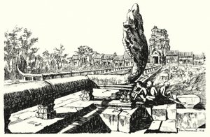 Im Park von Angkor Vat, die westlichen Gopuras von Pierre Jeannerat de Beerski
