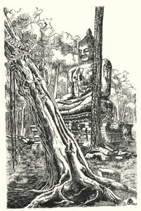 Der Buddha von Tep Pranam (Gravur) von Pierre Jeannerat de Beerski