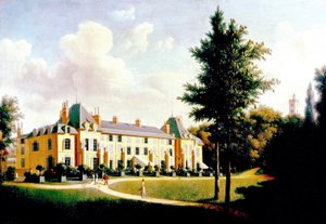 Ansicht des Château de Malmaison (Fassade zum Park), Ende des 18. - Anfang des 19. Jahrhunderts