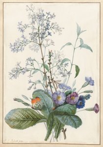 Ein Blumenstrauß mit Insekten