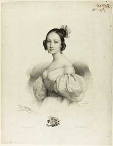 Der Buchstabe "T" aus Le Miroir des Dames, ou nouvel alphabet français von Pierre Louis Henri Grevedon