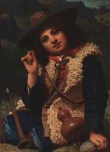 Italienischer Junge in Schafspelzjacke von Pierre Louis Joseph de Coninck