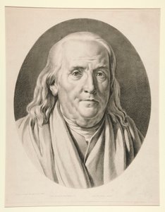 Benjamin Franklin, nach einer Skulptur von Jean-Antoine Houdon von Pierre Michel Alix