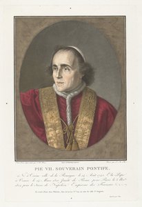 Porträt von Papst Pius VII von Pierre Michel Alix