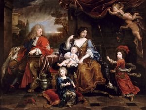 Ludwig von Frankreich, Grand Dauphin, mit seiner Familie