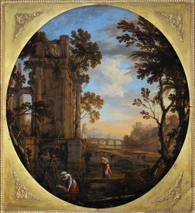 Josabeth setzt Moses auf dem Nil aus von Pierre Patel