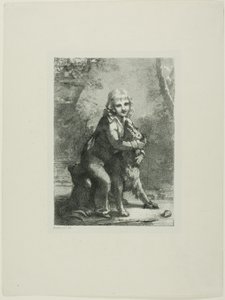 Junge mit einem Hund