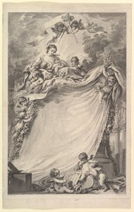 Diplom der Freimaurer von Bordeaux, 1765-66 von Pierre Philippe Choffard