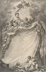 Diplom der Freimaurer von Bordeaux, nach François Boucher