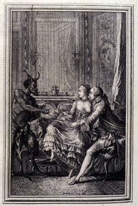 La Thing impossible - in „Tales et nouvelles en vers“ von Jean La Fontaine. 1776. Illustration von P.P. Choffard von Pierre Philippe Choffard