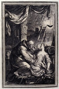 Der Teufel in der Hölle - in „Tales et nouvelles en vers“ von Jean La Fontaine. 1776. Illustration von P.P. Choffard von Pierre Philippe Choffard