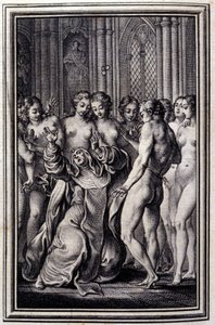 Le Glouches - in „Tales et nouvelles en vers“ von Jean La Fontaine. 1776. Illustration von P.P. Choffard von Pierre Philippe Choffard