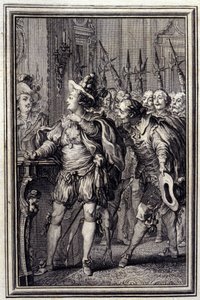 Mona Lisa in „Tales et nouvelles en vers“ von Jean La Fontaine. 1776. Illustration von P.P. Choffard.