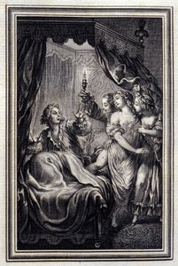 Wir bemerken nie alles - in „Erzählungen und neue Verse“ von Jean La Fontaine. 1776. Illustration von P.P. Choffard