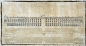 Architektur: „Projekt des Place Royale für Marseille, Innenansicht“ 1686 von Pierre Puget