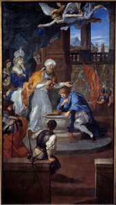 Die Taufe von Clovis in Reims am 25. Dezember 496 von Pierre Puget
