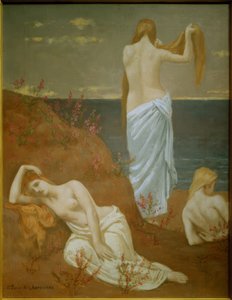 Junge Frauen am Meer von Pierre Puvis de Chavannes