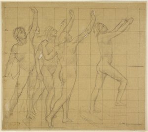 Studie für das Hemicycle der Sorbonne (Die Briefe, Wissenschaften und Künste) von Pierre Puvis de Chavannes