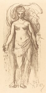 Studie einer Frau (Überfluss) von Pierre Puvis de Chavannes