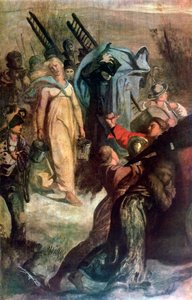 Die Dorffeuerwehr, (Detail), 1857 von Pierre Puvis de Chavannes