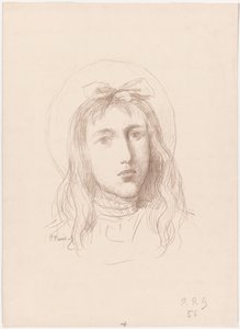 Kopf eines jungen Mädchens von Pierre Puvis de Chavannes