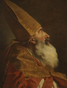 Ein Bischof mit Mitra und Pluviale, Studie für den heiligen Leontius von Pierre Subleyras