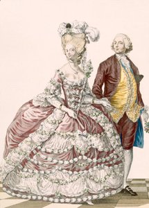 Informelles Hochzeitskleid, graviert von Dupin, Platte Nr. 88 aus 