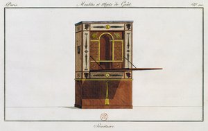 Schreibtisch, Tafel 101, Illustration aus Collection de meubles et objects de gout