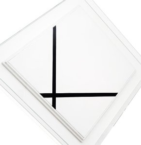 Rautenkomposition mit zwei Linien von Piet Mondrian