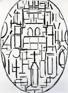 Piet Mondrian, Kirche in Domburg, 1914