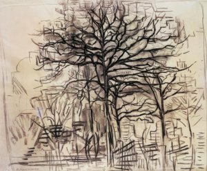 Studie von Bäumen von Piet Mondrian
