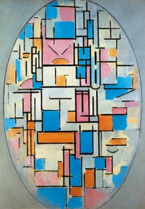 USA, New York, Ovale Komposition von Piet Mondrian