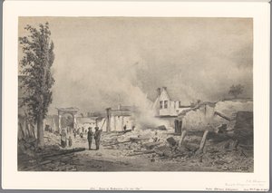 Ruinen von Bodegraven nach dem Brand vom 31. Mai 1870