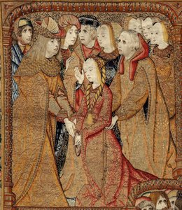 Triumphe der Mutter Gottes oder Panos de Oro, ca. 1500-02 (Wandteppich) von Pieter (attr. to) Coecke van Aelst