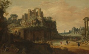 Römische Landschaft mit Ruinen