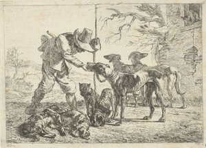 Jäger mit sieben Hunden von Pieter Bodding van Laer