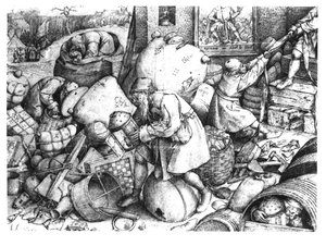 Jedermann, graviert von Hieronymus Cock, ca. 1558