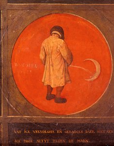 Was auch immer ich tue, ich bereue es nicht, ich pisse weiter gegen den Mond, um 1558-1560 von Pieter Bruegel the Elder