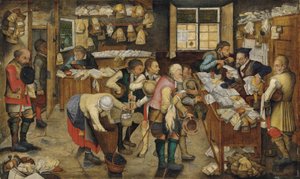 Die Zahlung des Zehnten (Der Landanwalt) von Pieter Brueghel the Younger