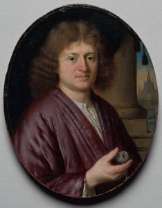 Porträt eines Mannes mit einer Uhr, ca. 1665-70 von Pieter Cornelisz van Slingelandt