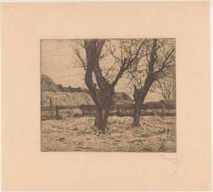 Kopfweiden auf einer Wiese von Pieter Dupont (signed by artist)