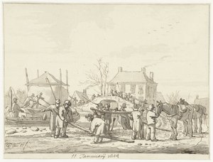 Karnemelksloot in Naarden, 11. Januar 1814 von Pieter Gerardus van Os (signed by artist)