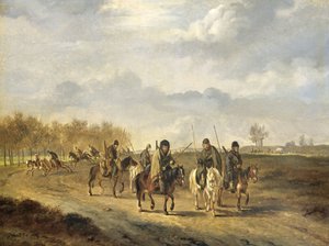 Kosaken auf einer Landstraße bei Bergen in Nordholland, 1813